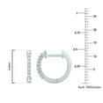 thumbnail image 4 of 0.10 CT. T.W. Diamond Petite Hoop Earrings in 14K Gold, 4 of 5