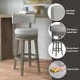 thumbnail image 5 of HH2 Home Lawton Wood Counter Height or Bar Height Swivel Stool, 5 of 13