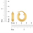 thumbnail image 5 of High-Polish Hoop Earrings in 18K Gold, 5 of 6