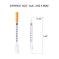 thumbnail image 5 of Member's Mark Insulin Syringes, .5mL 31G x 1/4" (6mm), 100 ct., 5 of 6