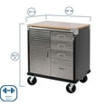 thumbnail image 2 of Seville Classics UltraHD 4-Drawer Rolling Cabinet, 28" W x 25" D x 34.5" H, 2 of 12