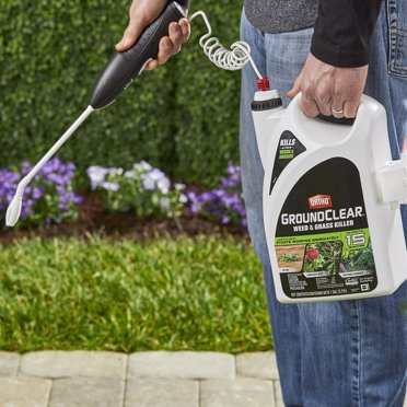 Ortho GroundClear Super Weed & Grass Killer – 1 Gallon Ready-to-Use With Comfort Wand – Kills Dandelion, Clover, Crabgrass