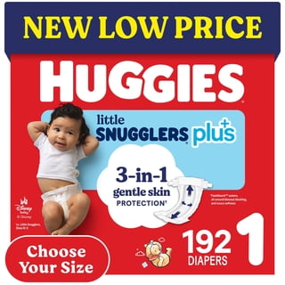 Huggies Little Snugglers Plus Baby Diapers, Size 1-2