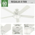 thumbnail image 4 of Hunter 60" Regalia II Ceiling Fan with Light Kit & Pull Chain, Assorted Colors, 4 of 15