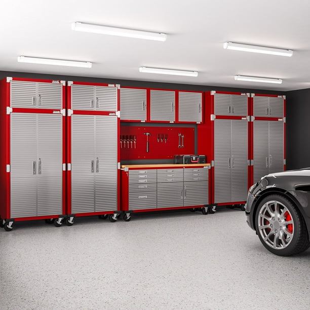 Seville Classics UltraHD 12-Piece Steel Garage Cabinet Storage Set