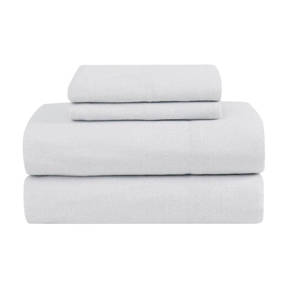 London Fog Herringbone Flannel Sheets, Assorted Sizes