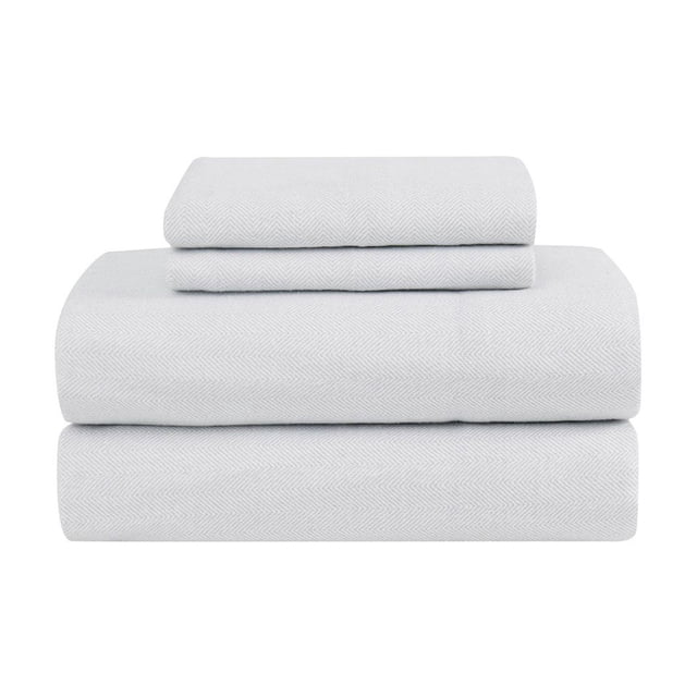 London Fog Herringbone Flannel Sheets, Assorted Sizes
