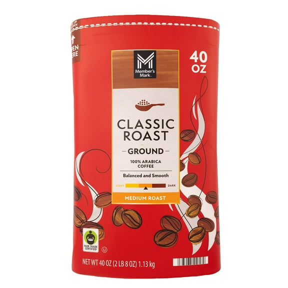 Member's Mark Classic Medium Roast Ground Coffee, 40 oz.