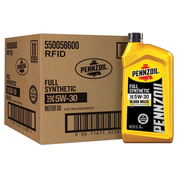 Pennzoil Full Synthetic 5W-30 Motor Oil 6 Pack/ 1 Quart Bottles