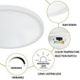 thumbnail image 2 of Cedar Hill 15" LED Ceiling Light With Adjustable Color Temperature, 2 of 9