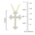thumbnail image 4 of 0.35 CT. T.W. Round Cut Cross Diamond Pendant Necklace in 14K Gold, 4 of 6