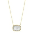 thumbnail image 2 of Cushion Cut Gemstone Bezel Set Necklace in 14K Gold, 2 of 5