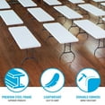 thumbnail image 12 of Lifetime Combo - 4 8' Commercial Grade Non-Nesting Folding Tables and 32 Folding Chairs, White Granite, 12 of 16