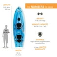 thumbnail image 2 of Lifetime Envoy 126" Tandem Sit-On-Top Kayak, Paddles Included, 2 of 25