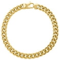 thumbnail image 1 of 7.9MM Curb Link Men's Bracelet in 14K Yellow Gold, 1 of 4