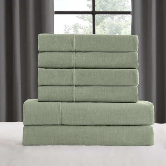 Member's Mark Washed Cotton Textured Sheet Set, Assorted Sizes