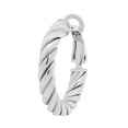 thumbnail image 3 of Italian Twisted Hoop Earrings in Sterling SIlver, 3 of 8