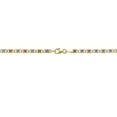 thumbnail image 3 of Tricolor Solid Diamond Cut Valentino Necklace in 14K Gold, 3 of 7