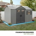 thumbnail image 2 of Lifetime 12.5' x 8' Outdoor Storage Shed, Gray, 2 of 12