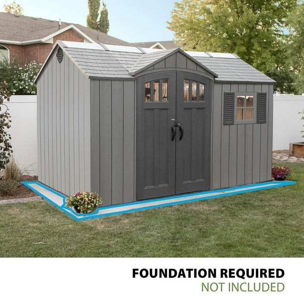 Lifetime 12.5' x 8' Outdoor Storage Shed, Gray - Samsclub.com