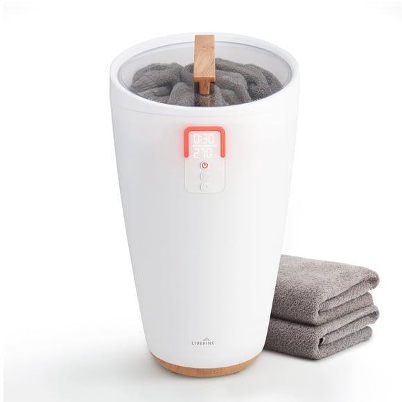 Live Fine Towel Warmer, Large Bucket Style Towel Heater with LED Display, Adjustable Timer, & More!