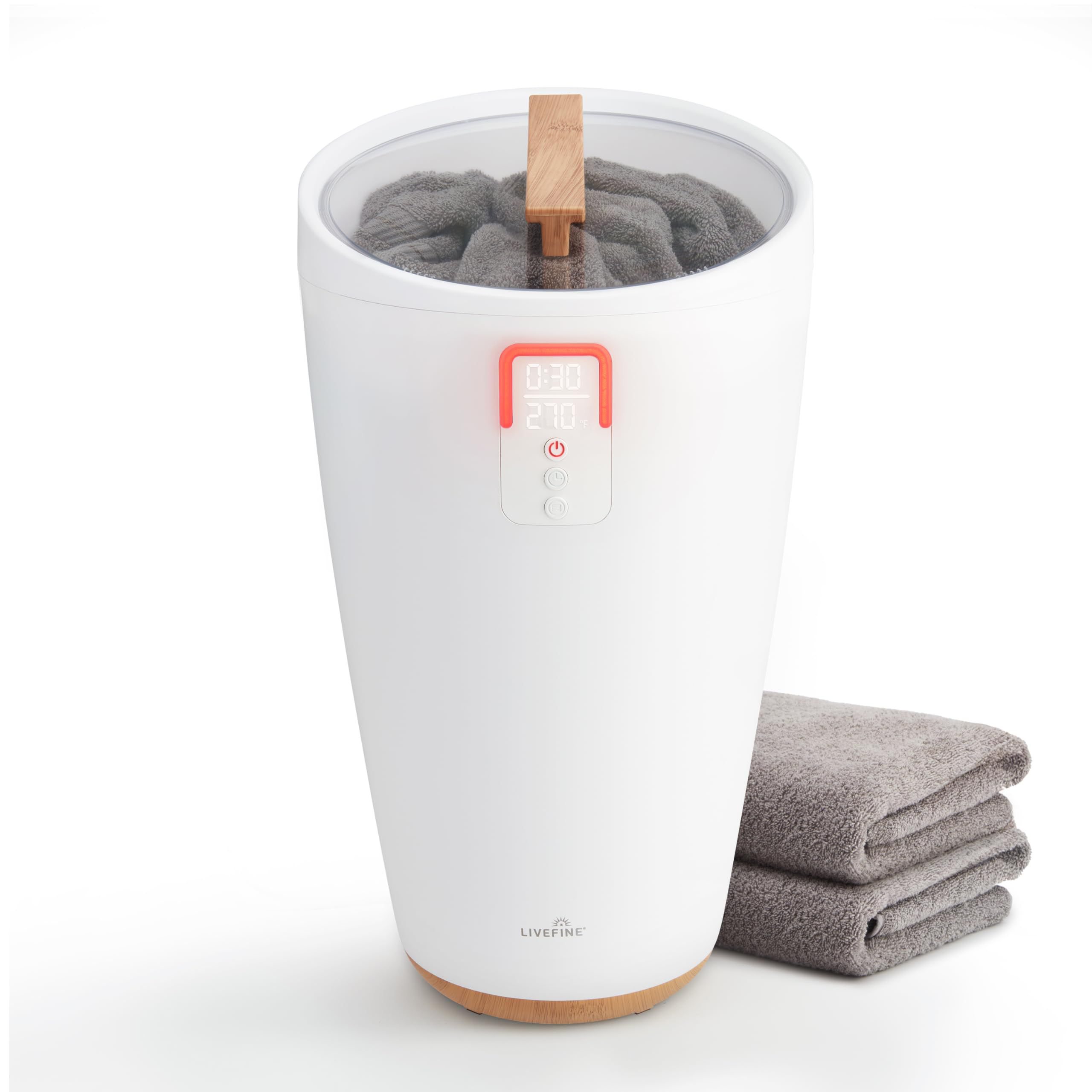 Live Fine Towel Warmer Large Bucket Style Towel Heater With LED 
