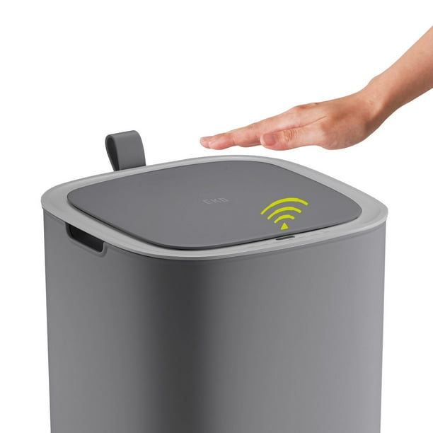EKO Morandi Motion Sensor Trash Can, Matte Black (3.17Gal, 12L