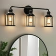 thumbnail image 4 of Cedar Hill 3-Light 2400 Lumen Integrated LED Vanity Light, Matte Black, 4 of 5
