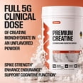 thumbnail image 3 of RAW Nutrition Creatine Monohydrate Powder, Unflavored, 510g 100 Servings, 3 of 8