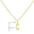 thumbnail image 4 of Initial Paperclip Chain Pendant Necklace in 14K Gold, 4 of 5