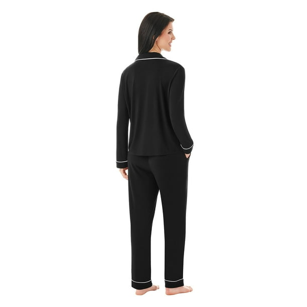 DreamMark Women's 2-Piece Notch Collar Pajama Set - Samsclub.com