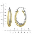 thumbnail image 4 of Double Oval Braided Hoop Earrings in 14K Gold, 4 of 4