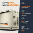 thumbnail image 4 of Generac Guardian Series WiFi Enabled 18, 000-Watt, LP/17, 000-Watt, NG Standby Generator, 4 of 8