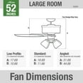 thumbnail image 8 of Hunter 52" Crestfield Indoor Ceiling Fan with LED Light and Pull Chain, 8 of 10