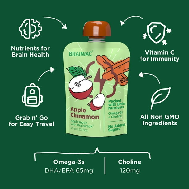 Brainiac Cinnamon Applesauce, 3.2 oz., 24 pk. - Samsclub.com