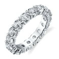 thumbnail image 1 of Lab Created White Sapphire Eternity Band in 14K Gold, 1 of 12