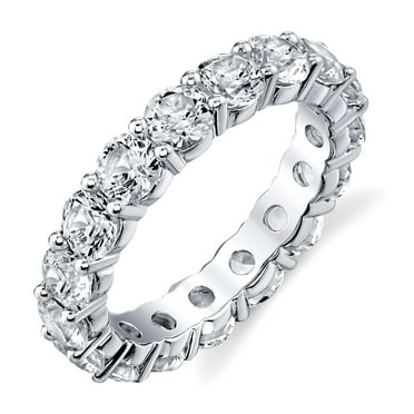 Lab Created White Sapphire Eternity Band in 14K Gold