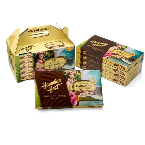 Hawaiian Host Alohamacs Milk Chocolate Covered Macadamia Handy