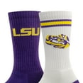 thumbnail image 3 of LSU Tigers Adult 2-Pack Crew Socks, 3 of 3