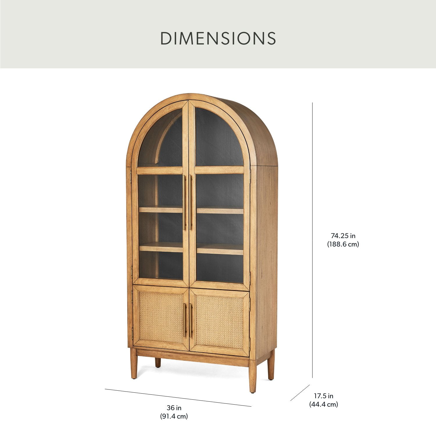Member's Mark Enzo Storage Cabinet With Rattan Cabinet Doors