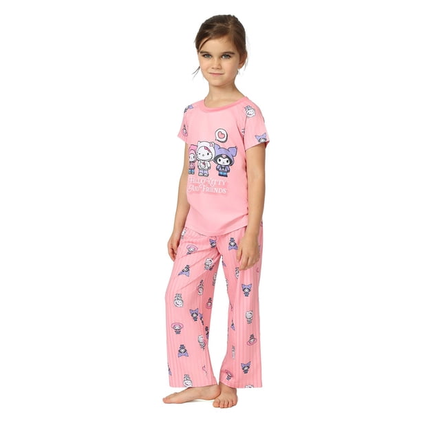 Hello Kitty and Friends 2-Piece Pajama Set - Pink, Size 4 - image 1