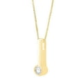 thumbnail image 2 of 0.14 CT. T.W. Round Cut Diamond Bezel Stick Pendant Necklace in 14K Gold, 2 of 3