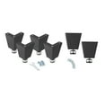 thumbnail image 1 of Seville Classics UltraHD 6" Tall Leveling Feet with Rubber Base, Set of 4 or 6, 1 of 4