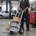 thumbnail image 3 of Simpli-Magic 2 in 1 Convertible Hand Truck and Garage Moving Dolly, 800LBS – Heavy-Duty Moving Dolly Utility Platform Cart with 10" Wheels & Handle, 3 of 7