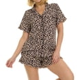 thumbnail image 1 of Betsey Johnson Women's Short Sleeve & Ruffle Short Pajama Set, 1 of 6