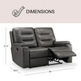 thumbnail image 5 of Waylen Top-Grain Leather Reclining 3-Piece Set, Assorted Colors, 5 of 19