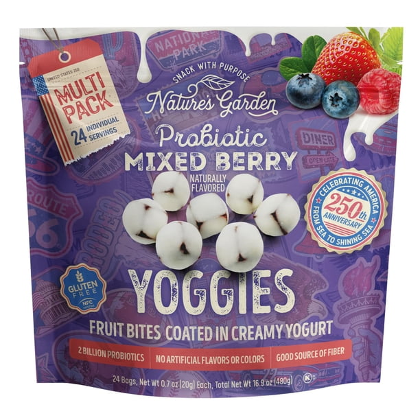 Nature's Garden Probiotic Mixed Berry Yoggies 0.7 oz., 24 pk