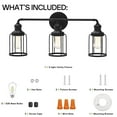 thumbnail image 3 of Cedar Hill 3-Light 2400 Lumen Integrated LED Vanity Light, Matte Black, 3 of 5