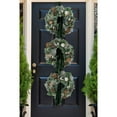 thumbnail image 2 of Member's Mark Pre-Lit Three Wreath Door Hanger with Sash, 2 of 8