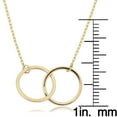 thumbnail image 3 of Double Circle Pendant Necklace in 14K Gold, 3 of 3